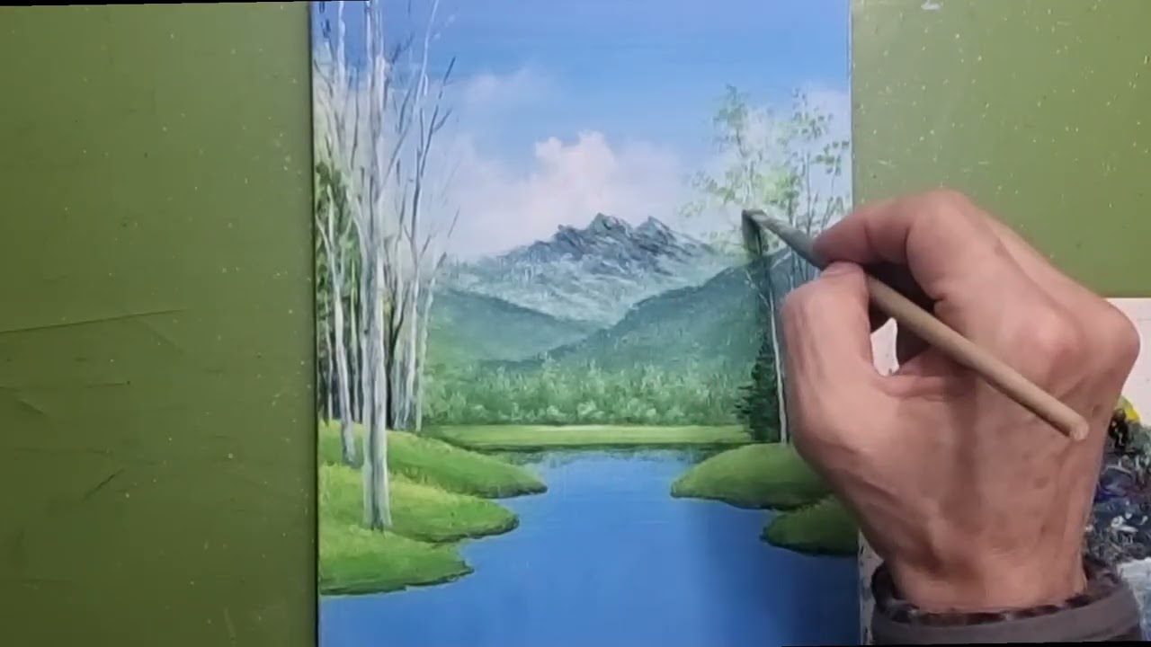 #풍경화 쉽게 그리는방법 | 아크릴페인팅 | 유화 | #Oil Painting | #Acrylic Painting [254]힐링영상취미미술 