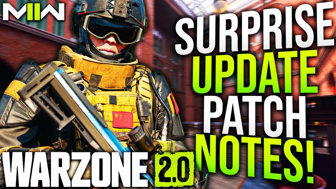 WARZONE 2: New SURPRISE UPDATE PATCH NOTES (MW2 New Update)