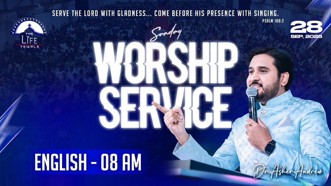 #SundayService English Worship Service live 28-09-2025 || Dr Asher Andrew || The Life Temple