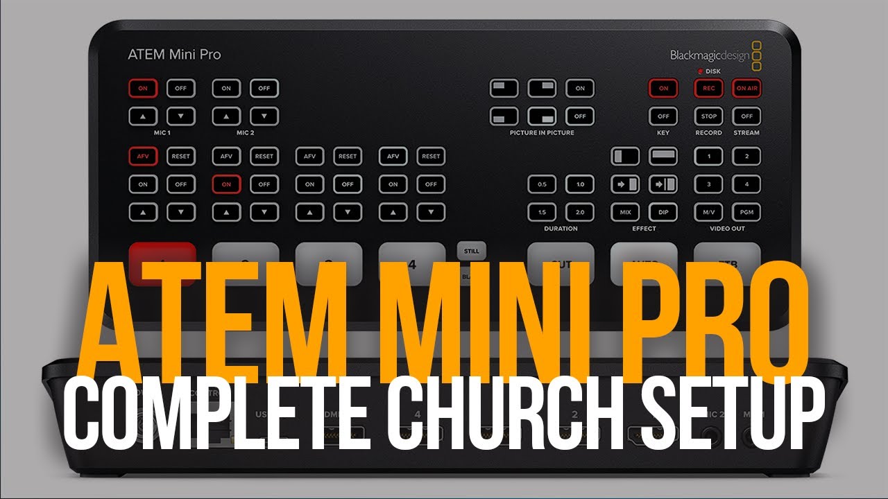 ATEM MINI PRO COMPLETE CHURCH SETUP | House Sound, Cameras, Lyrics, Scripture, EVERYTHING