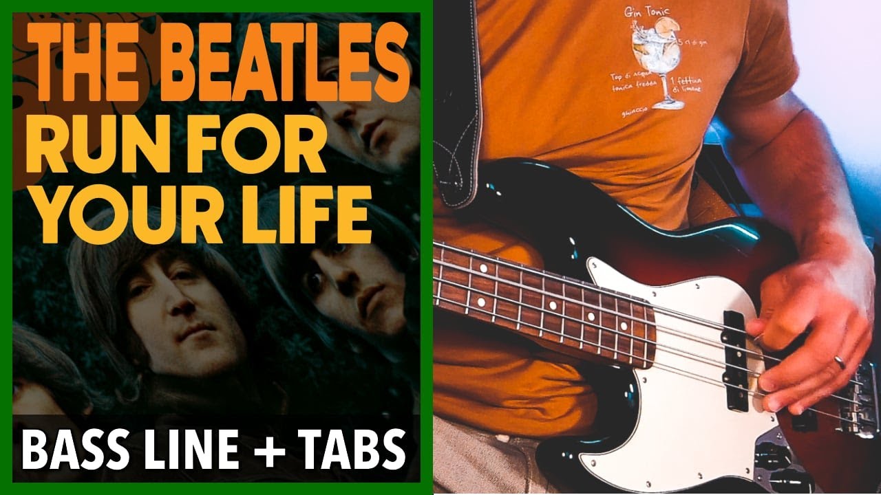 The Beatles - Run For Your Life /// BASS LINE [Play Along Tabs]