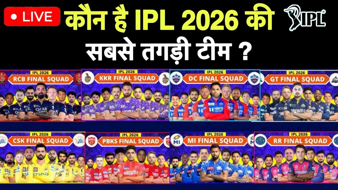 🔴 IPL 2026 Strongest Team Debate | Which Team Has the Best Squad This Season?