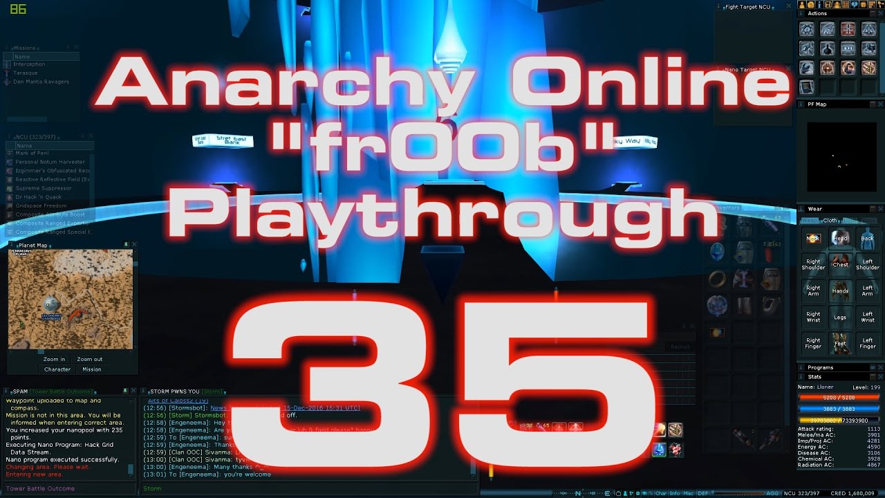 Anarchy Online 18.8 - Teh fr00b Playthrough # 35 [ Hitting 200 ]