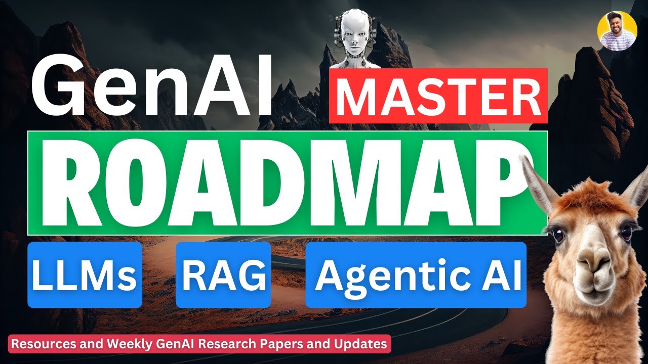 Дорожная карта GenAI [Полная дорожная карта ИИ] 2025 | От магистратуры GenAI RAG Agentic AI | Рук...