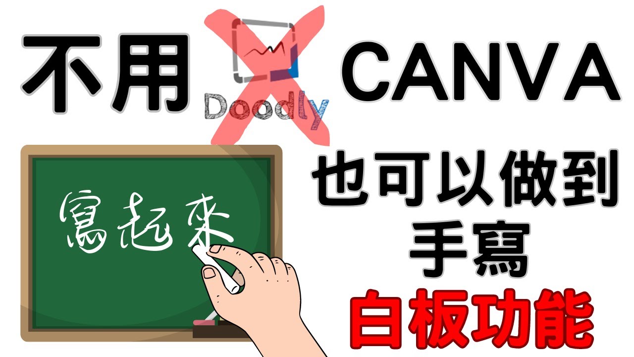新時代手寫白板動畫製作：不依賴DOODLY。CANVA的完美替代！