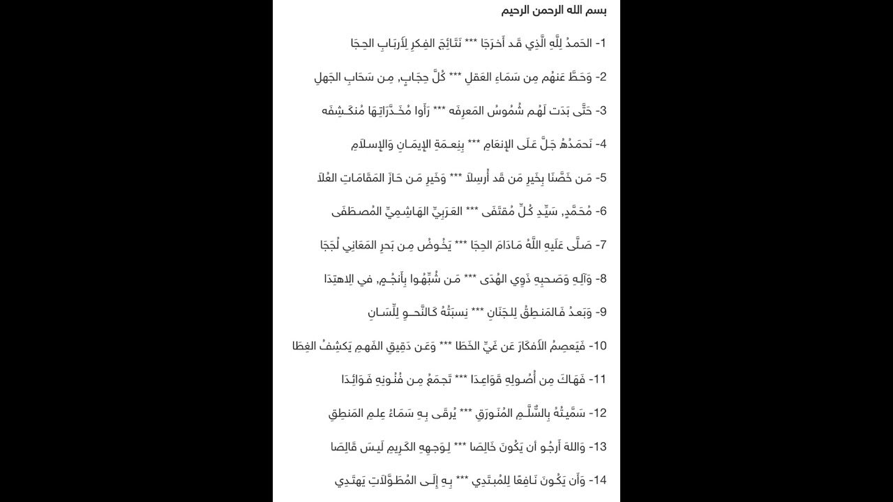 السلم المنورق مقسم على الأبواب بصوت علي النجيدي 01 المقدمة