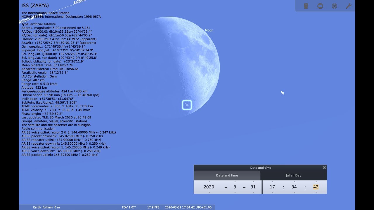Possible live ISS Moon transit broadcast