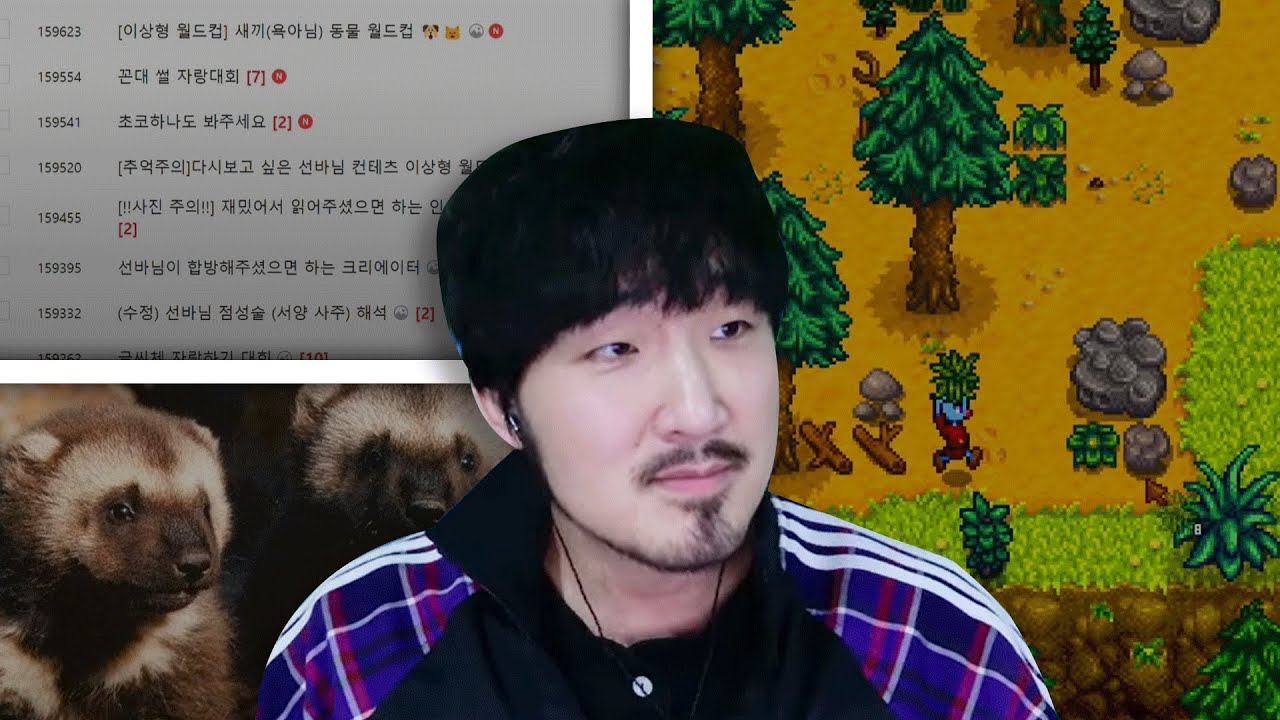 선바스트리밍 20250115 팬카페 귀여운새끼동물월드컵 스타듀밸리#4