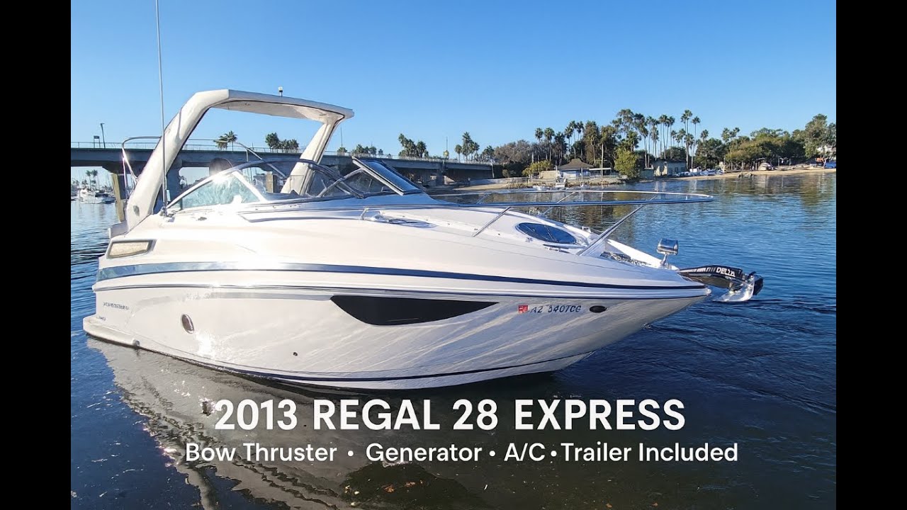 2013 Regal 28 Express Cruiser | Bow Thruster • Generator • A/C • w Trailer | South Mountain Yachts