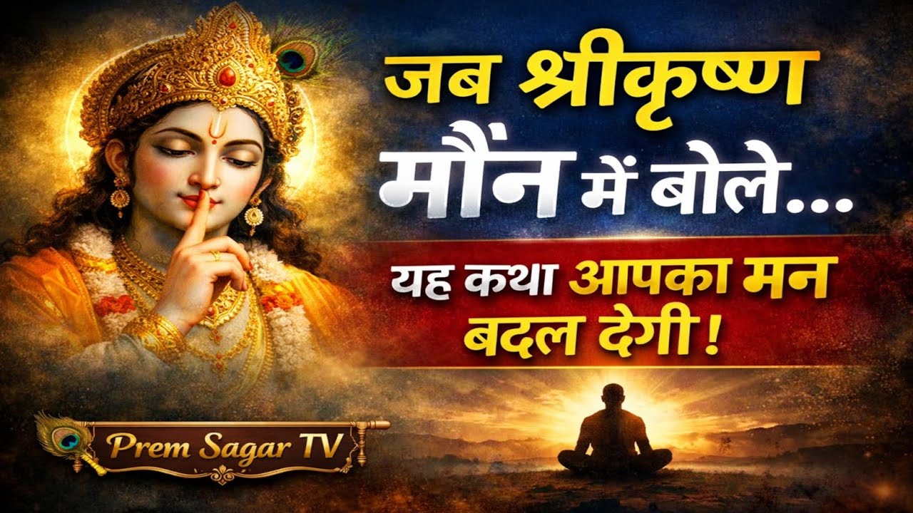 जब श्रीकृष्ण मौन में बोले | यह कथा आपके मन को बदल देगी | Krishna Vani | Prem Sagar TV