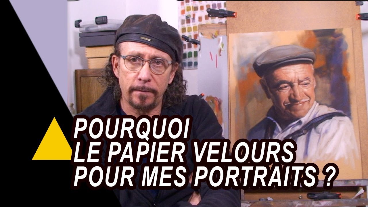 Pourquoi j'ai choisi le papier velours pour réaliser mes portraits au pastel