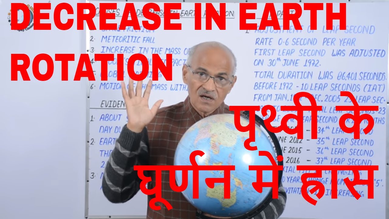 DECREASE IN EARTH ROTATION (पृथ्वी के घूर्णन में ह्रास)// Lesson- 14 // By- SS Ojha Sir