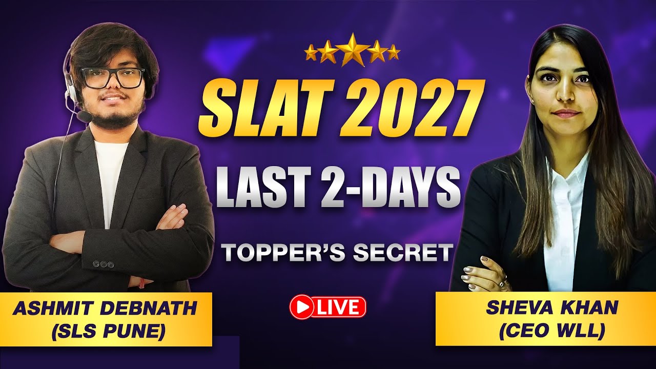 SLAT 2026 Last 2 Day Plan by a SLAT Topper | Do THIS Before the Exam