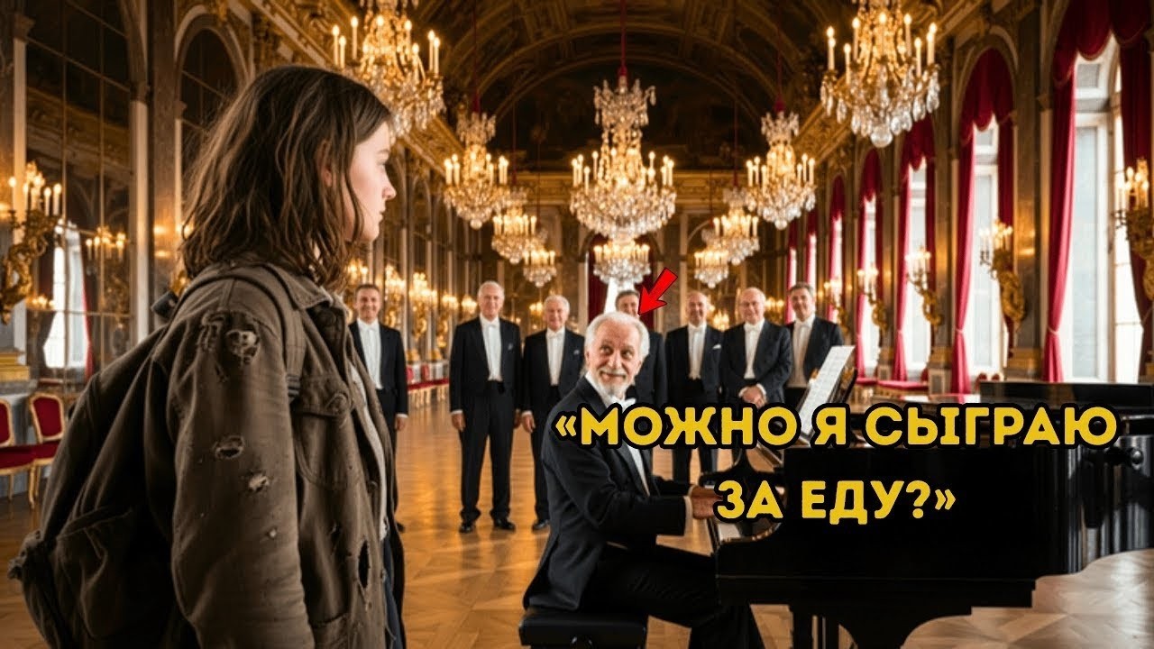 Девочка попросила сыграть на пианино за еду… Но когда она начала — весь зал замер