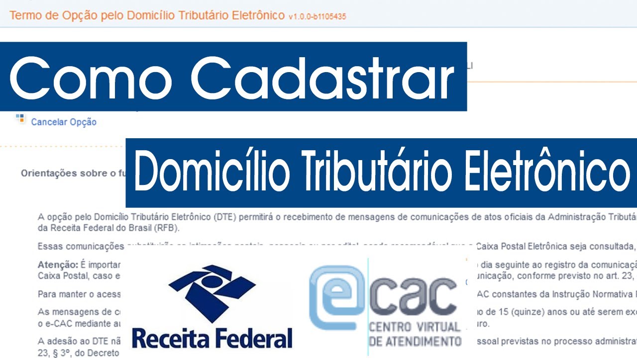 Como Cadastrar no Domicílio Tributário Eletrônica DTE