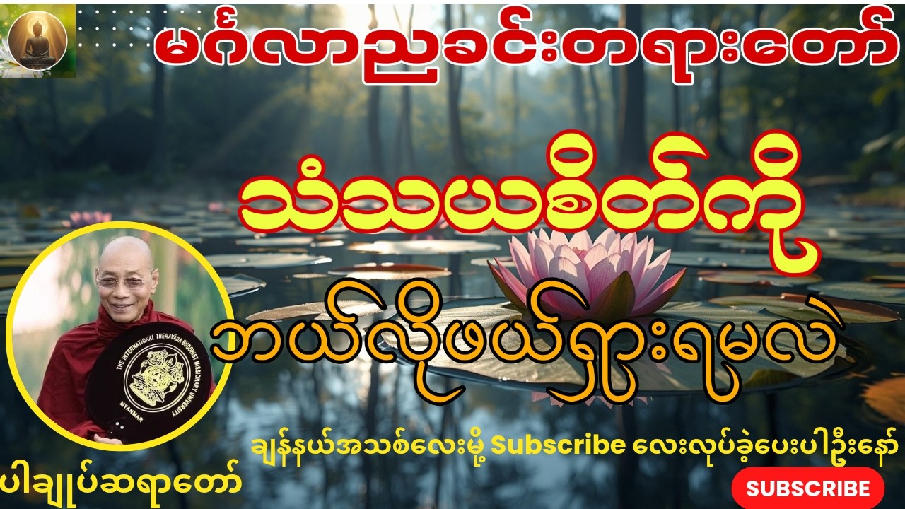 မင်္ဂလာညခင်းတရားတော်၊သံသယစိတ်ကိုဘယ်လိုဖယ်ရှားရမလဲ၊ ပါချုပ်ဆရာတော်ဘုရားကြီး🙏