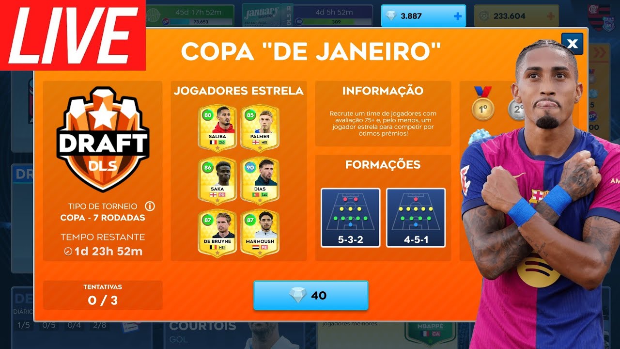 🔥DREAM LEAGUE SOCCER 2026🔥AO VIVO🔥JOGANDO DRAFT
