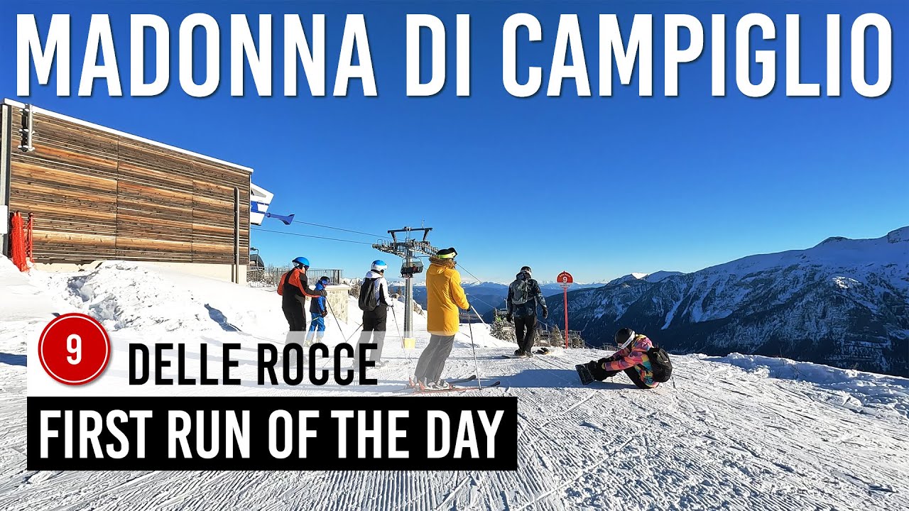First Run of the Day in Madonna di Campiglio, Dolomiti di Brenta