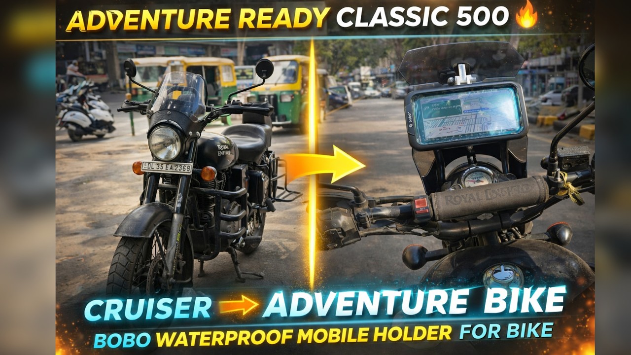 Royal Enfield Classic 500 Full Modification Cruiser Ko Bna Dia Adventure Bike Bobo Waterproof Holder