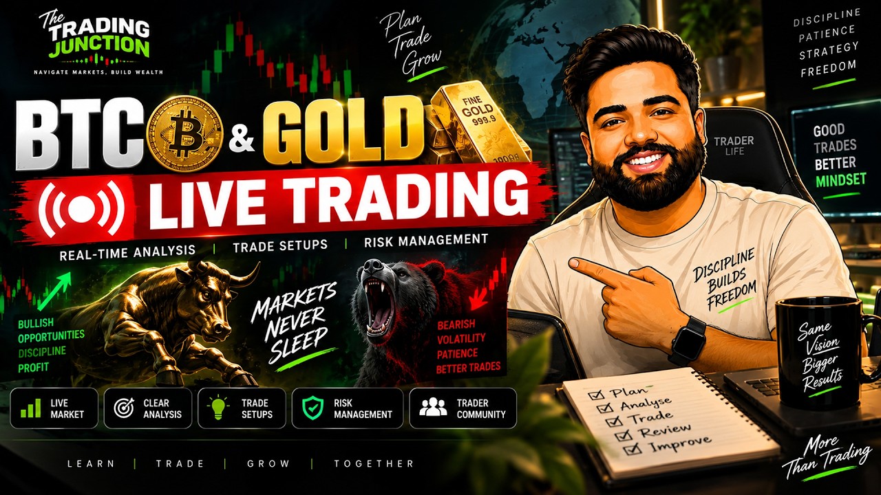 🔴 BTC & GOLD LIVE TRADING | Real-Time Market Analysis & Trade Setups