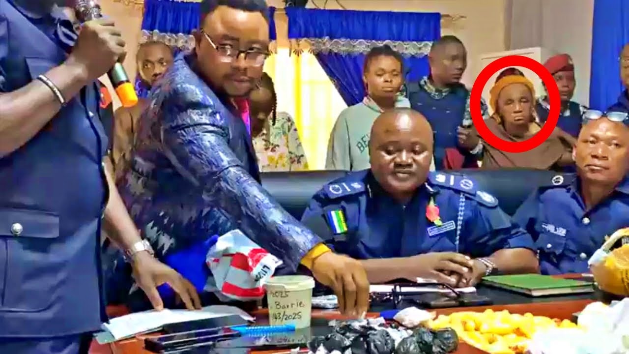 BREAKING: Sierra Leone Police Display 70yrs Old Ya. Kadiatu Barrie Of Makeni aka 'Kush Granny'