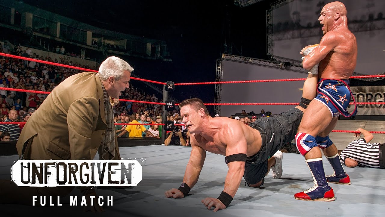 ПОЛНЫЙ МАТЧ: Джон Сина против Курта Энгла | Матч за титул WWE: WWE Unforgiven 2005