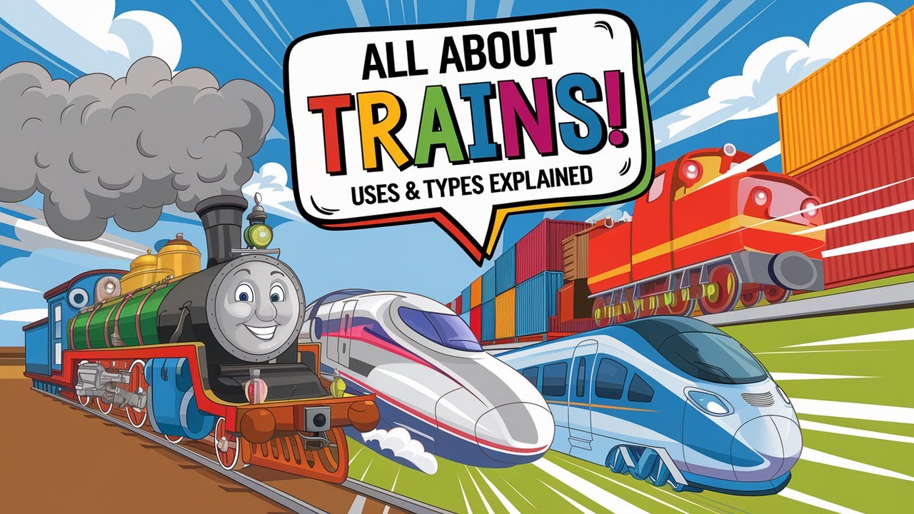 All About Trains for Kids | Learn Train Types, Uses & Fun Facts!