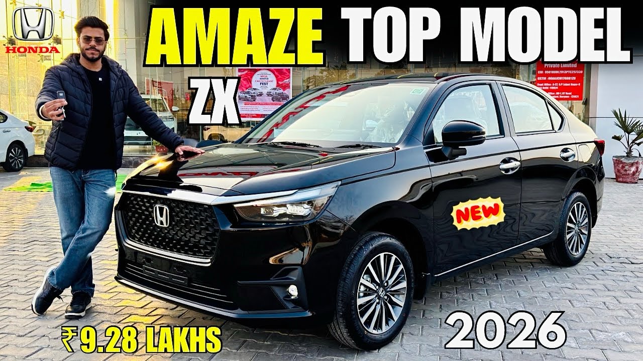 Honda Amaze ZX 2026 New Model Detailed Review ✅ Amaze Top Model Price & Features 🔥