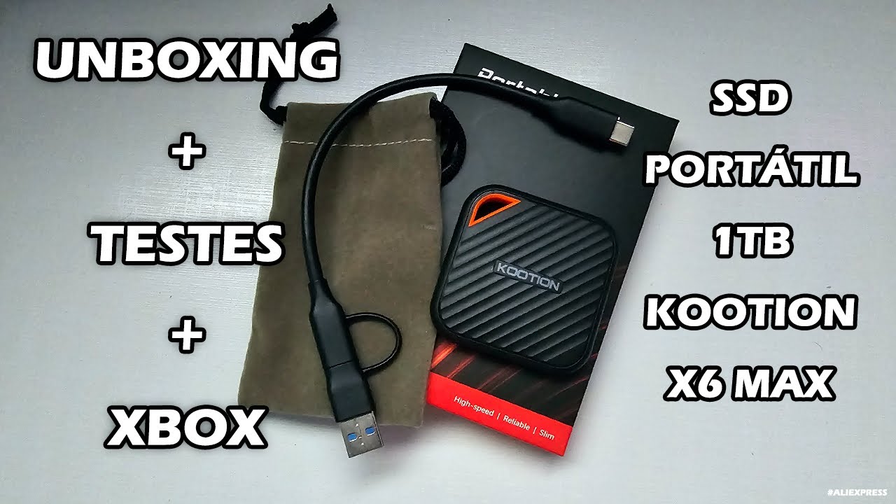SSD PORTÁTIL P/ PC E CONSOLES - Kootion X6Max SSD Portable