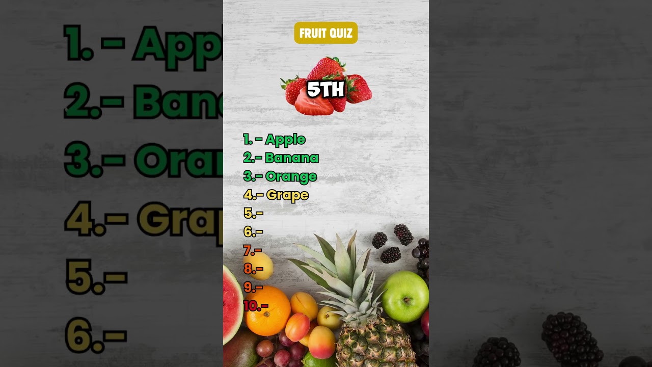 Guess 10/10 Fruits #guess #fruit #food #quiz #challenge #trivia
