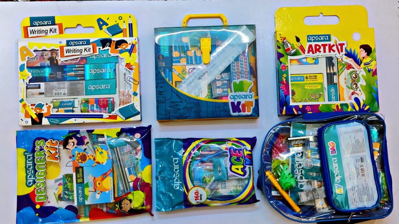 Ultimate Collection of Apsara Stationery - Apsara Writing Kit, Designer kit, Ace Kit, My Apsara Bag😎