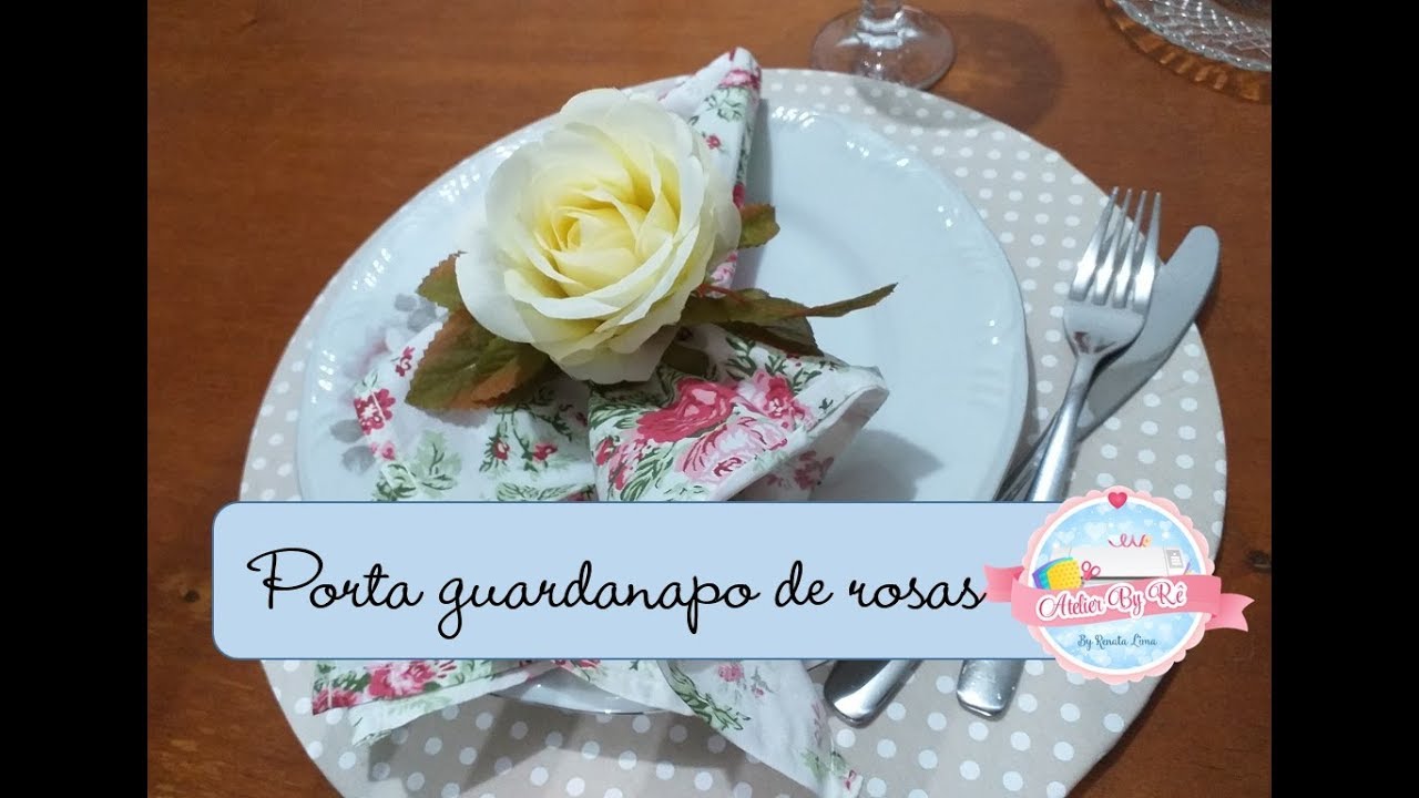 DIY porta guardanapo de rosas para dia das m&atilde;es