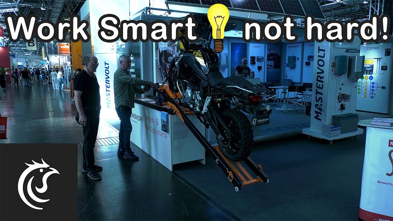 Verlade- und Auszugsysteme f&uuml;r Motorr&auml;der von H&uuml;hnerkopf | Caravan Salon 2023