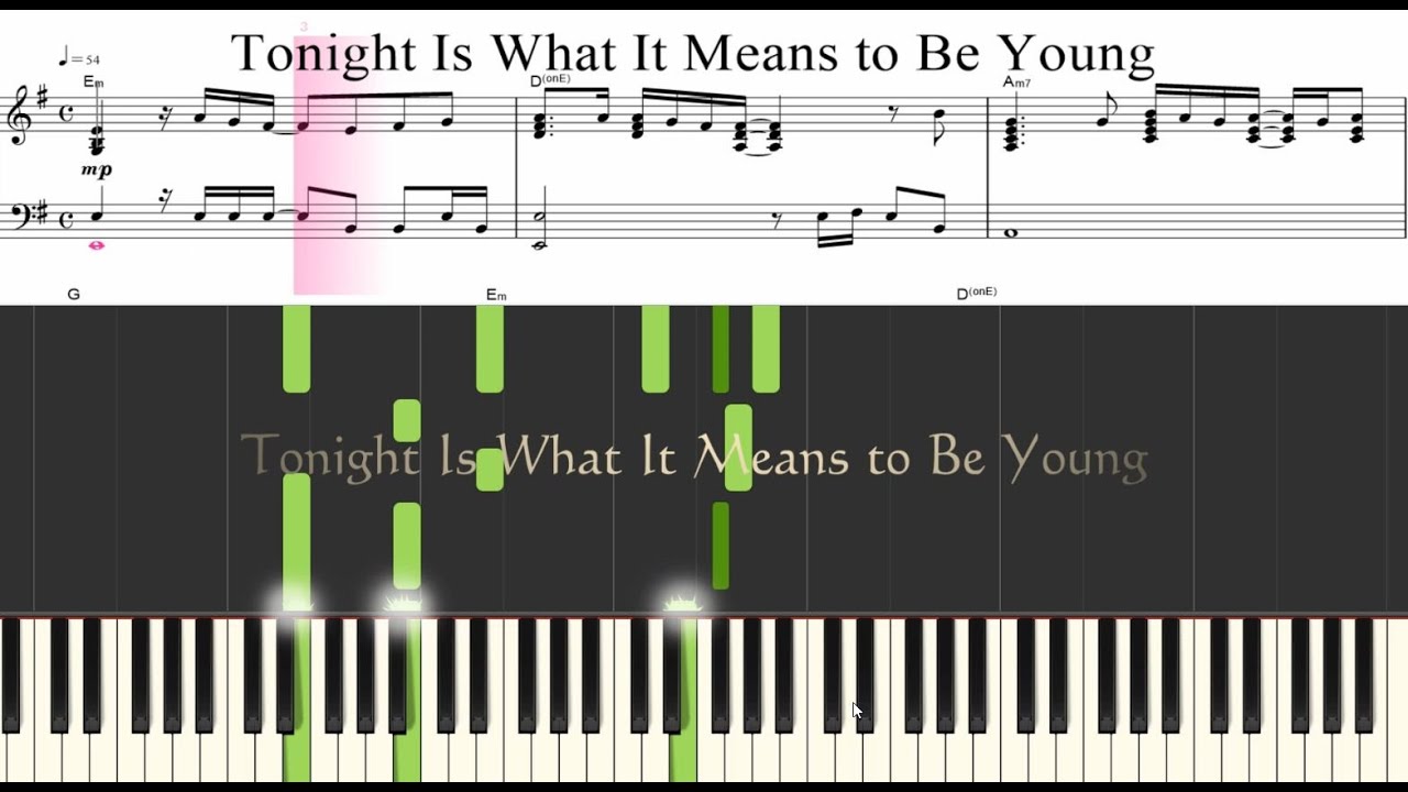 【Piano】Tonight Is What It Means to Be Young今夜は青春（ストリート・オブ・ファイヤーStreets of Fire）（今夜はANGEL/椎名恵）