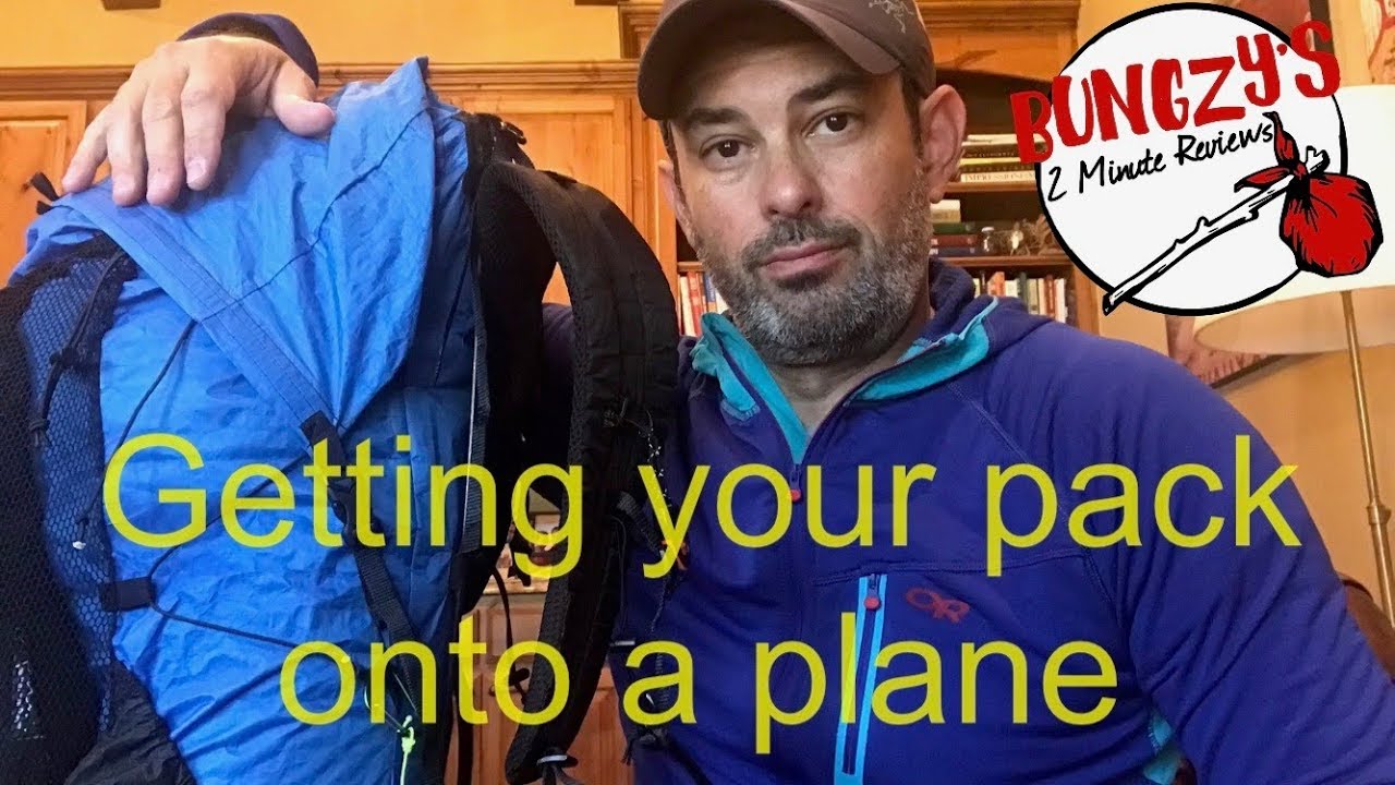 Checking your backpack on a plane