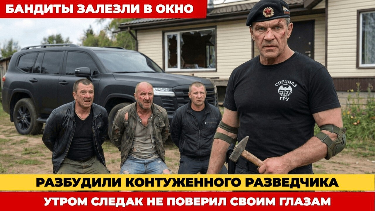 Бандиты думали что лезут к старику. Он запер дверь и взял молоток