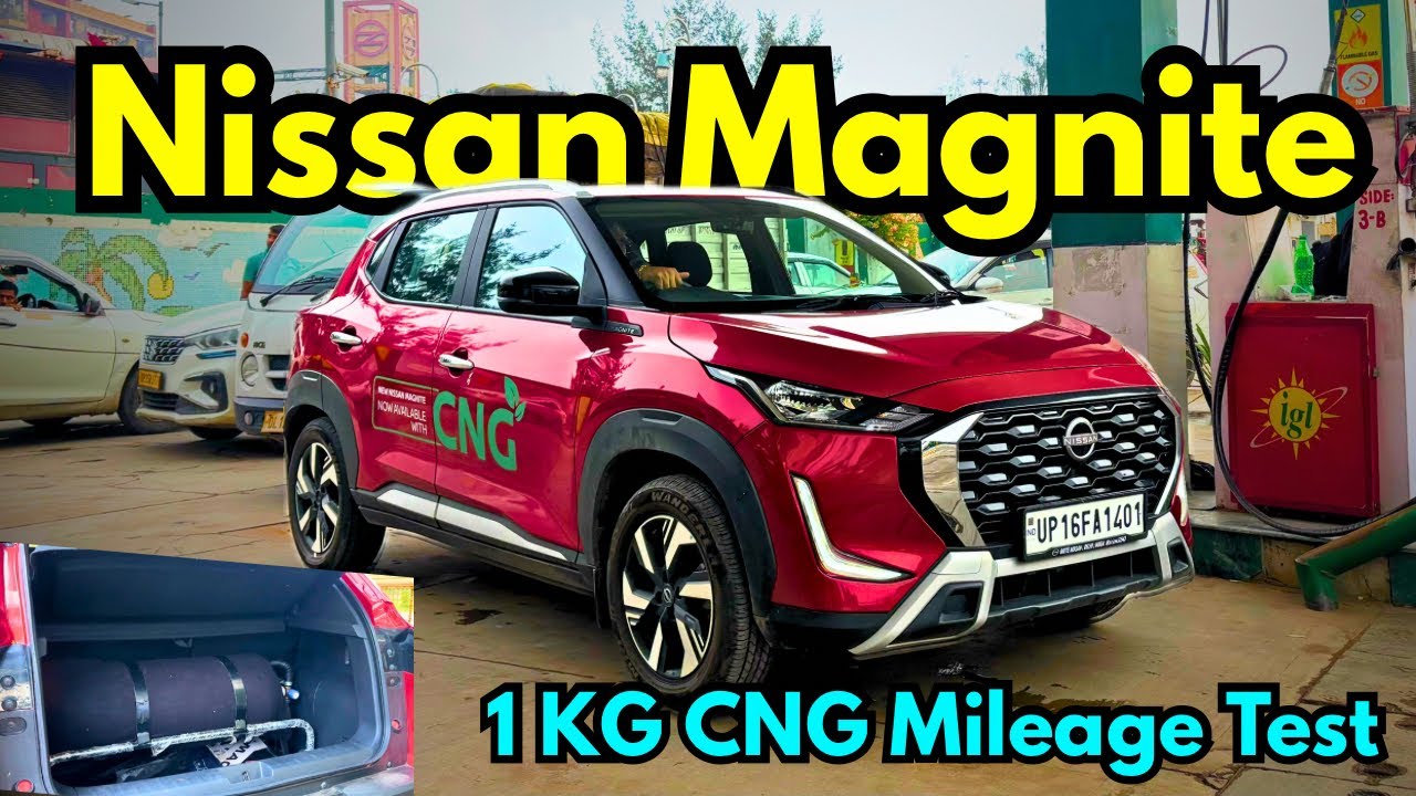 Nissan Magnite 1 KG CNG Mileage Test || Magnite CNG Real Life Mileage Test || Mileage Of Magnite CNG