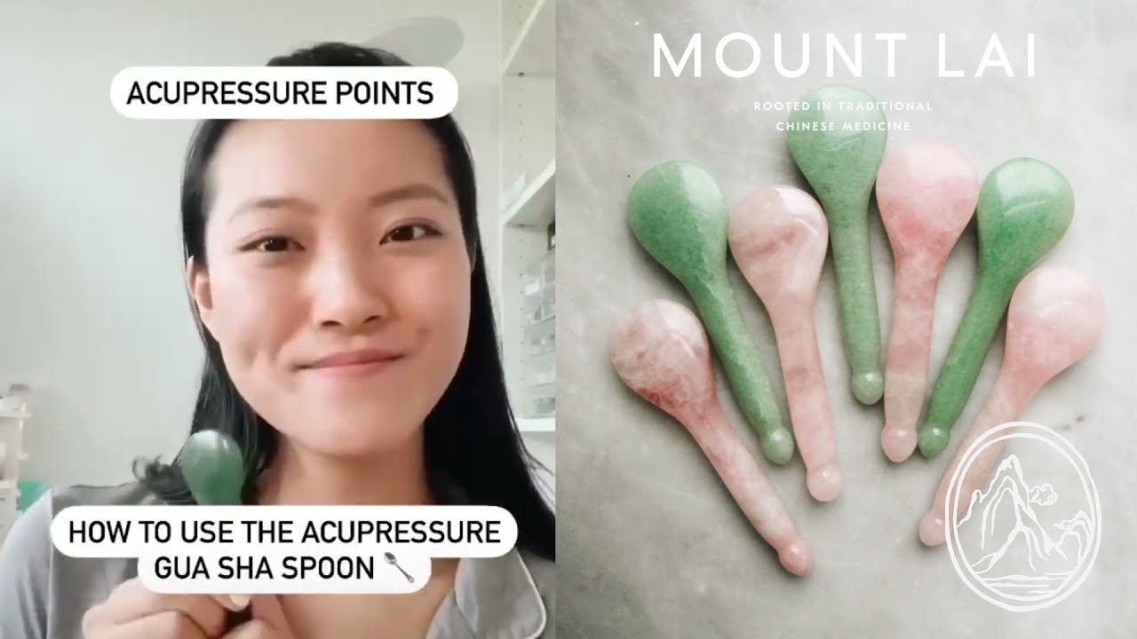 How To Use the Acupressure Gua Sha Spoon in 30 Seconds | SCULPT FACIAL FEATURES & RELEASE TENSION