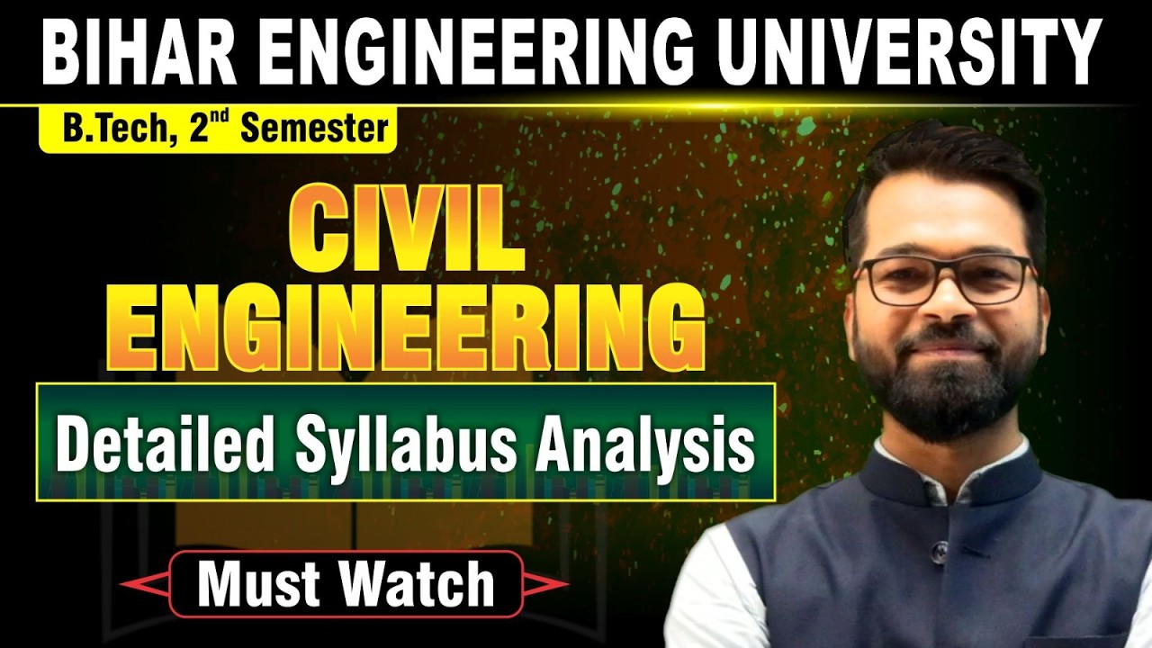🎯B.tech 2nd Semester | Civil Engineering | Detailed Syllabus Analysis | BEU Patna #beu #semester