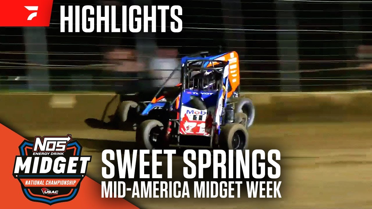 Mid-America Midget Week Opener | USAC Midgets at Sweet Springs 7/8/25 | Highlights