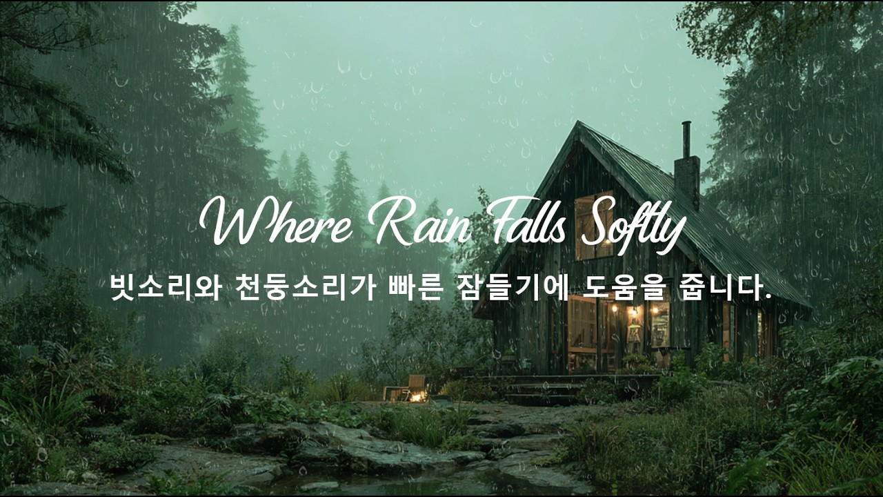 밤새 3시간 동안 쏟아지는 폭우 | 빨리 잠들고 불면증을 끝내세요 - ASMR
