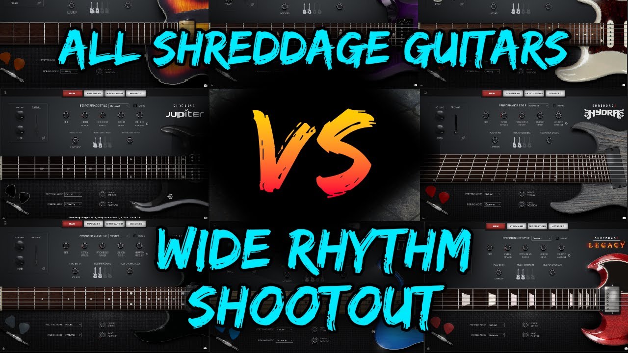 Shreddage 3 Guitars Compared: Wide Rhythm & Arp Playing