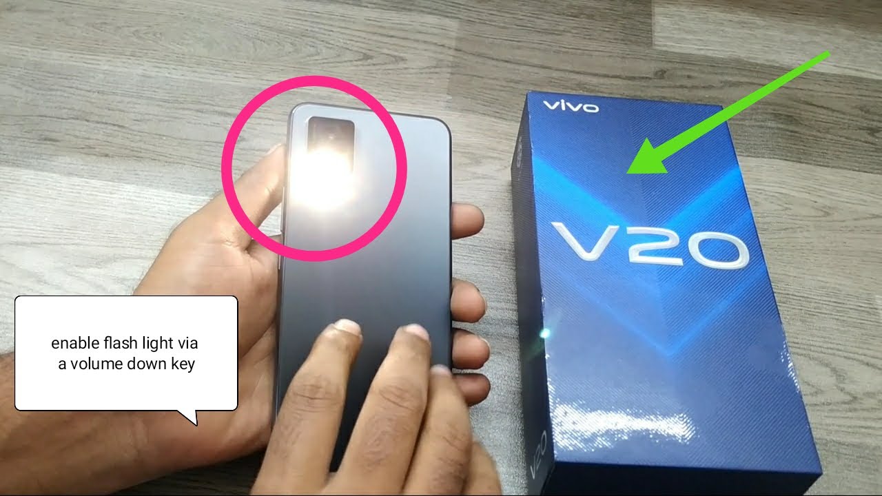 How Set Smart Click via Flash Light in VIVO V20/VIVO V20 pro| use volume key to enable flash light