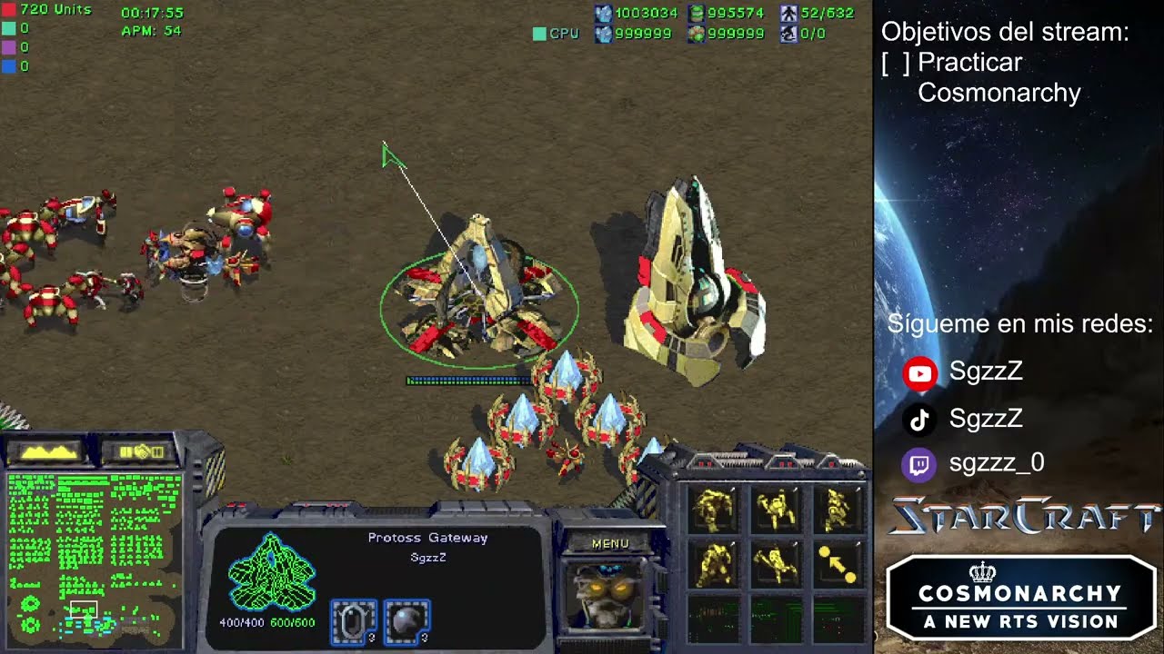 LIVE Review Protoss en Starcraft Cosmonarchy