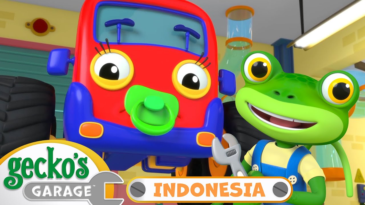 Truk Monster Bayi Beroda Besar! | Garasi Gecko | Kartun Populer Anak-Anak | Seru dan Mendidik