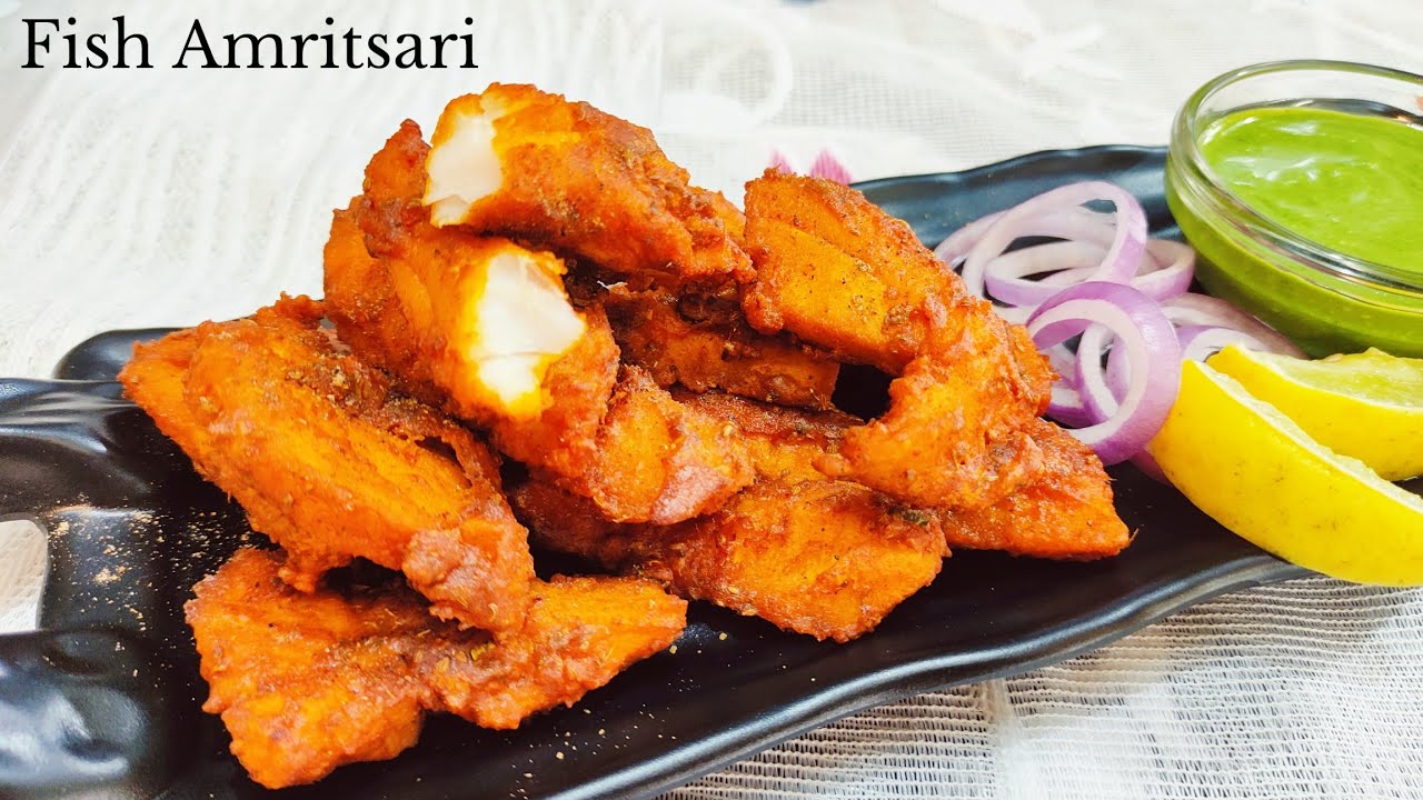 AMRITSARI FISH  RECIPE |Punjabi Fish  | Amritsari Machali Fry | Fish Starter | Spicy Battered Fish