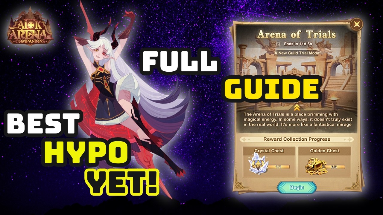 Lucilla - BEST HYPO! Brief Review + Arena of Trials FULL CLEAR [AFK Arena Companions]