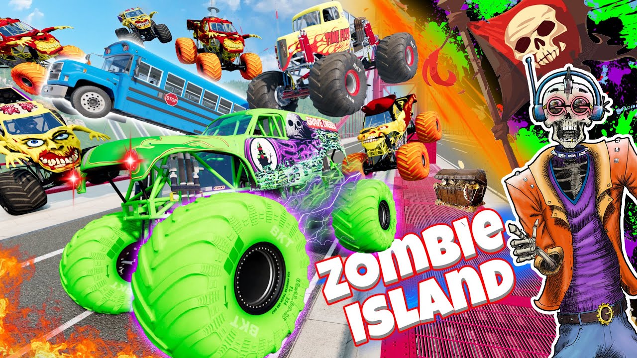 Monster Jam INSANE Zombie Island Adventure #51 | Racing, Freestyle, and High Speed Jumps