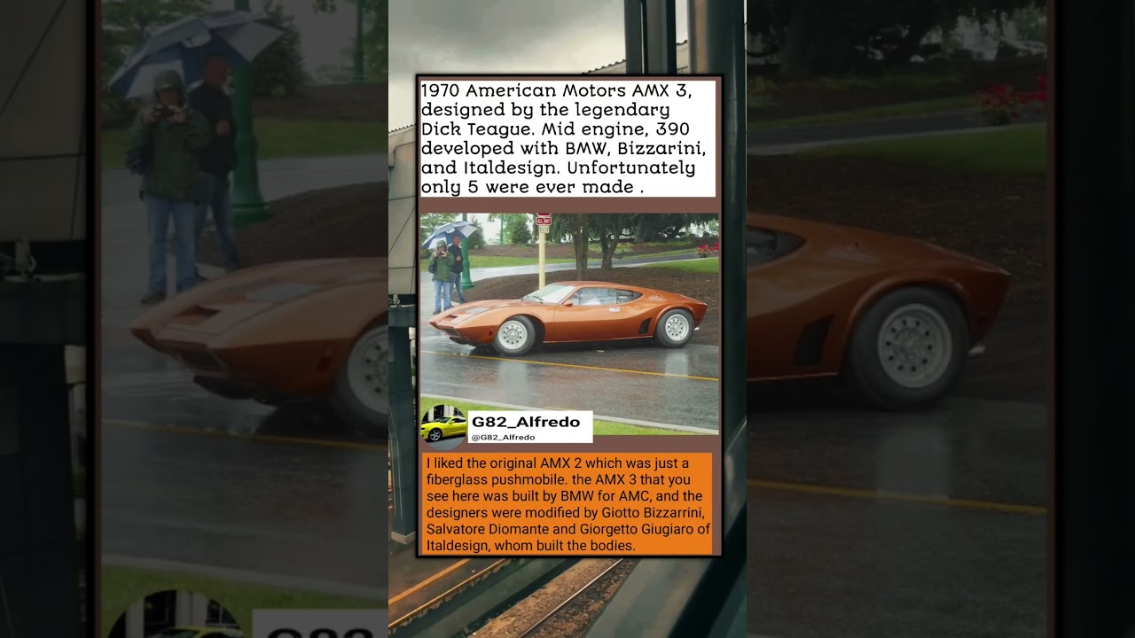 1970 American Motors AMX 3, designed by the legendary Dick Teague.