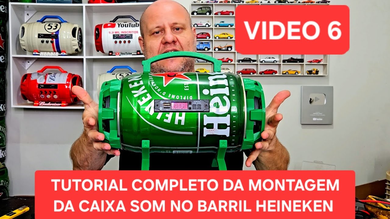 TUTORIAL MONTAGEM CAIXA SOM BARRIL HEINEKEN VIDEO 6